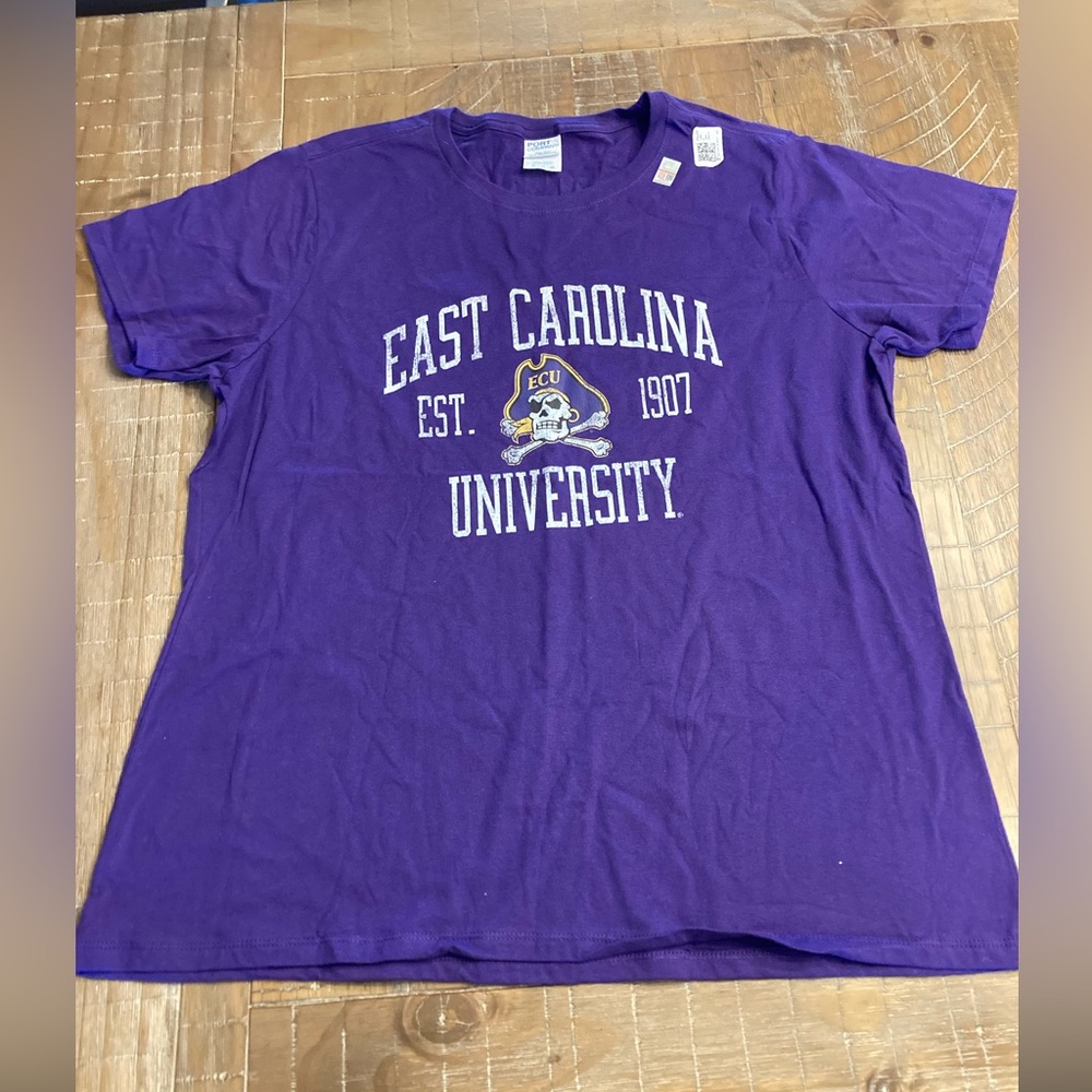 Purple East Carolina University T-Shirt NWT size XL